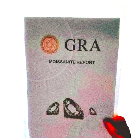 Certified 3ct. Moissanite Diamond Luxurious Engagement Ring - ** NIB ** - Picture 9 of 14